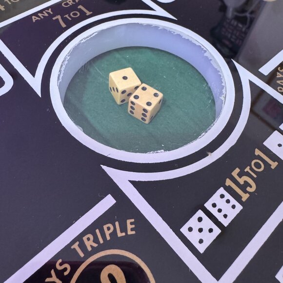 Vintage 1950s Cupaluck Mechanical Craps Dice Tabletop Game Complete Set Box - Picture 11 of 13